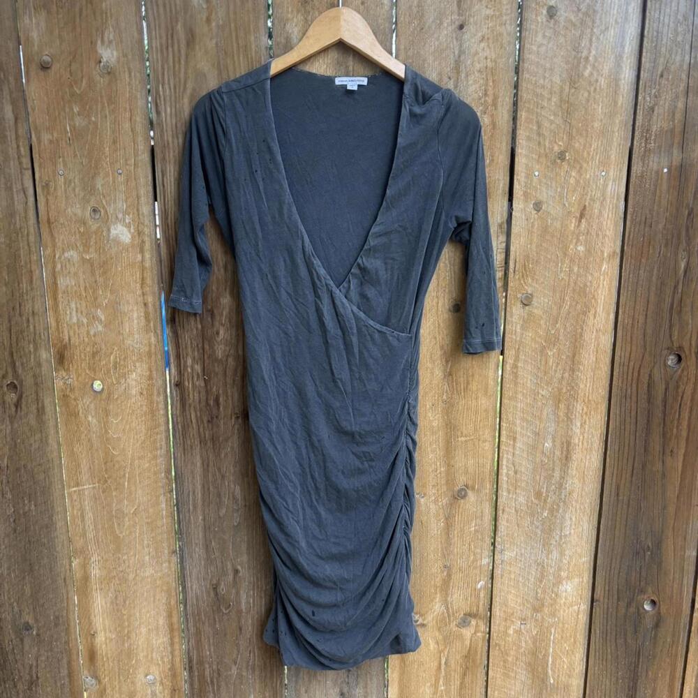 James Perse Women's Grey and Black Dress